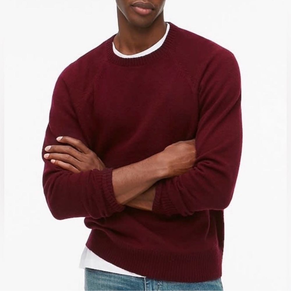 J. Crew Slim Men’s Pullover Burgundy Size Medium - Picture 1 of 6